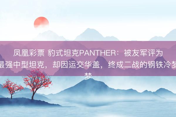 凤凰彩票 豹式坦克PANTHER：被友军评为最强中型坦克，却因运交华盖，终成二战的钢铁冷梦
